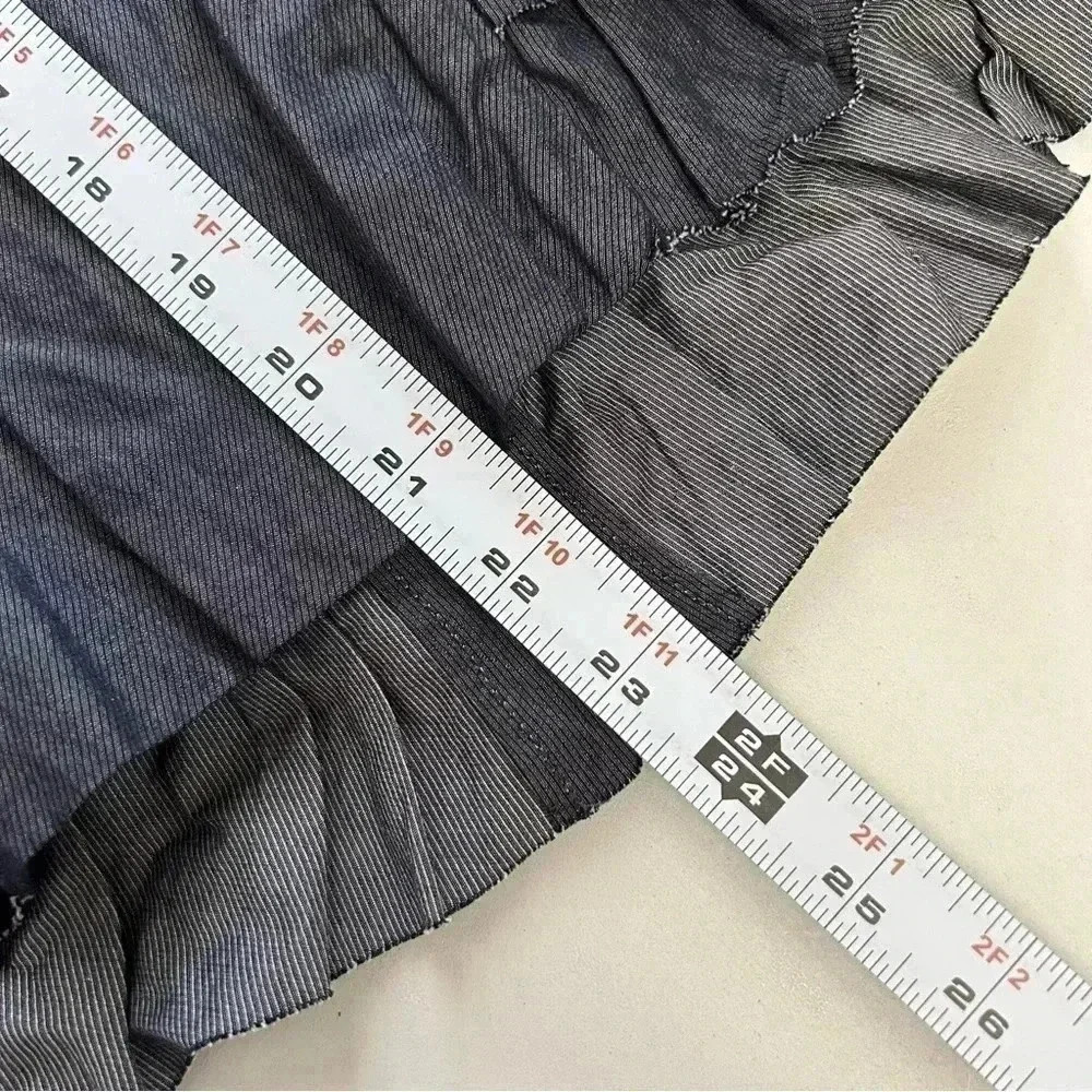 Banana Republic Vest Tailored Ruffle Italian Cotton Sleeveless Blue Size 6 NWT - Picture 11 of 16